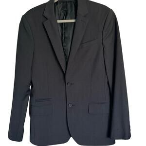 Express Men's Dark Grey Black Fitted Blazer 38R